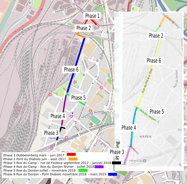 Planning travaux Pré aux Oies: phase 3 prévue en septembre